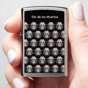Colorful Sugar Skull Día de los Muertos Zippo Lighter