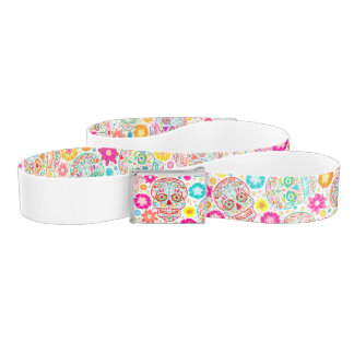 Colorful Sugar Skull Fiesta Belt