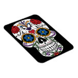 Colorful Sugar Skull Flexi Photo Magnet