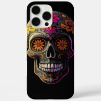 Colorful Sugar Skull Floral Art Esthetic