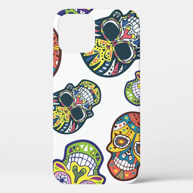 Colorful sugar skull: intricate pattern. Case-Mate iPhone case (Back)
