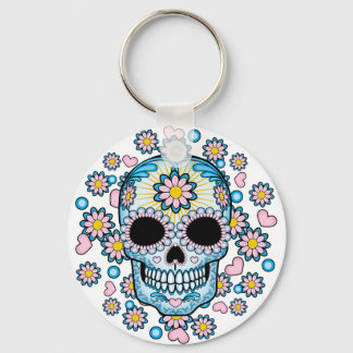 Colorful Sugar Skull Keychain