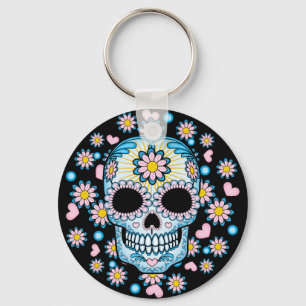 Colorful Sugar Skull Keychain