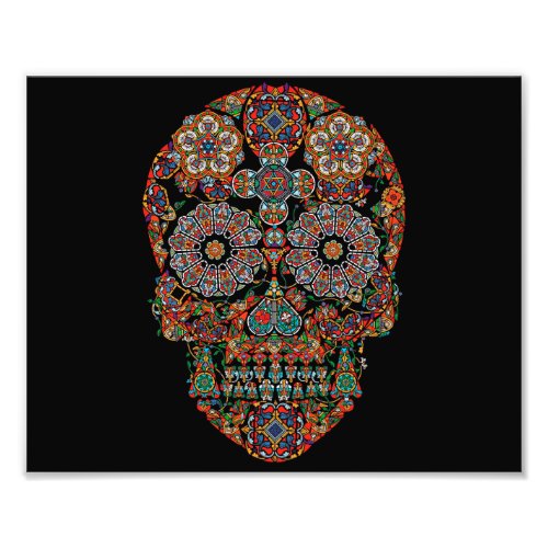 Colorful Sugar Skull Photo Print