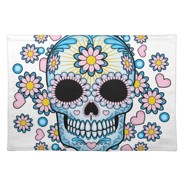Colorful Sugar Skull Placemat (Front)