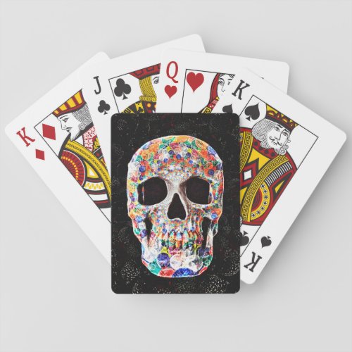 Colorful Sugar Skull Pop Art Balloons Cool Design Playing Cards
