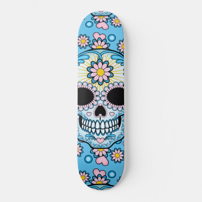 Colorful Sugar Skull Skateboard (Front)