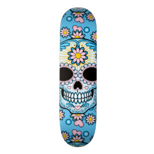 Colorful Sugar Skull Skateboard