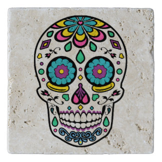 Colorful Sugar Skull Trivet