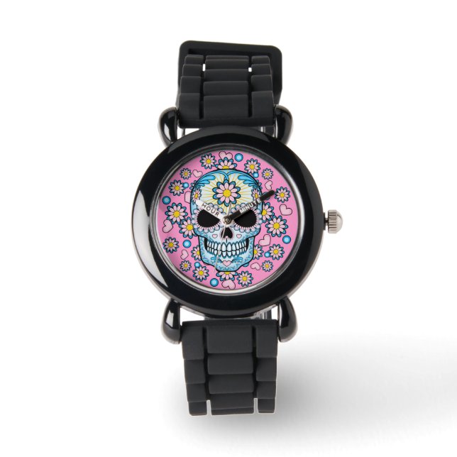 Colorful Sugar Skull Watch (Front)