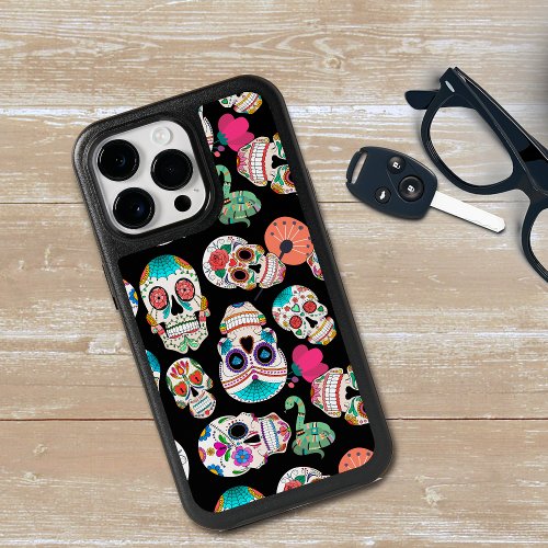 Colorful Sugar Skulls Pattern OtterBox iPhone 14 Pro Max Case