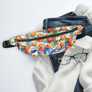 Colorful Summer Apricots Fruits Watercolor Pattern Fanny Pack