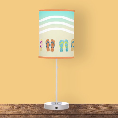 Colorful Summer Beach Flip Flops Lamp