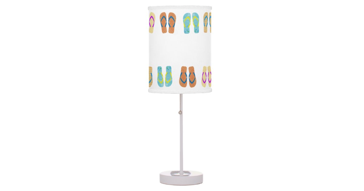 Colorful Summer Beach Flip Flops Lamp | Zazzle