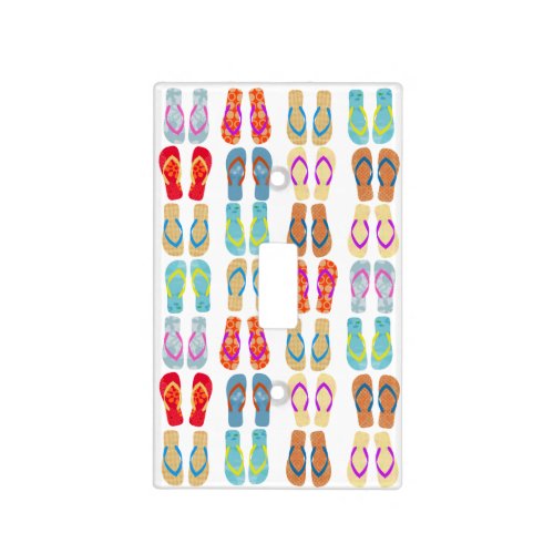 Colorful Summer Beach Flip Flops Light Switch