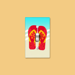 Colorful Summer Beach Flip Flops Light Switch Cover