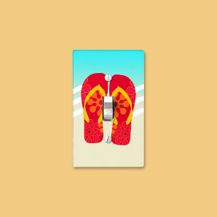 Colorful Summer Beach Flip Flops Light Switch Cover