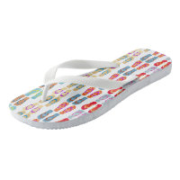 Colorful  Summer Beach Flip Flops Pattern Sandals