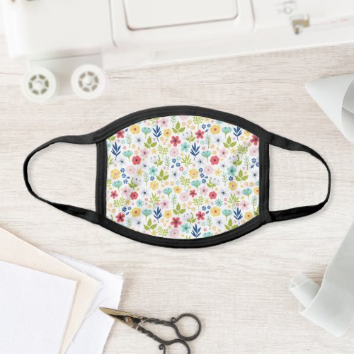 Colorful Summer Bright Floral Pattern Face Mask