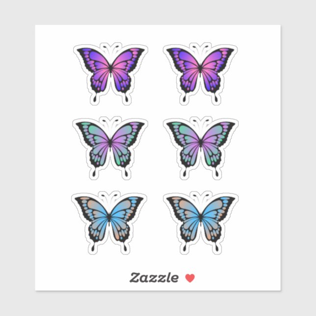Colorful Summer Butterfly Pack  Sticker (Sheet)