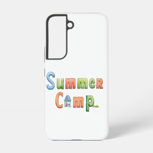 Colorful Summer Camp Text for Outdoor Adventure Samsung Galaxy S22 Case