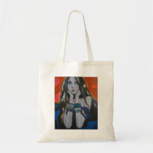 Colorful Summer Chic: Tote Bag by IZAartStudio