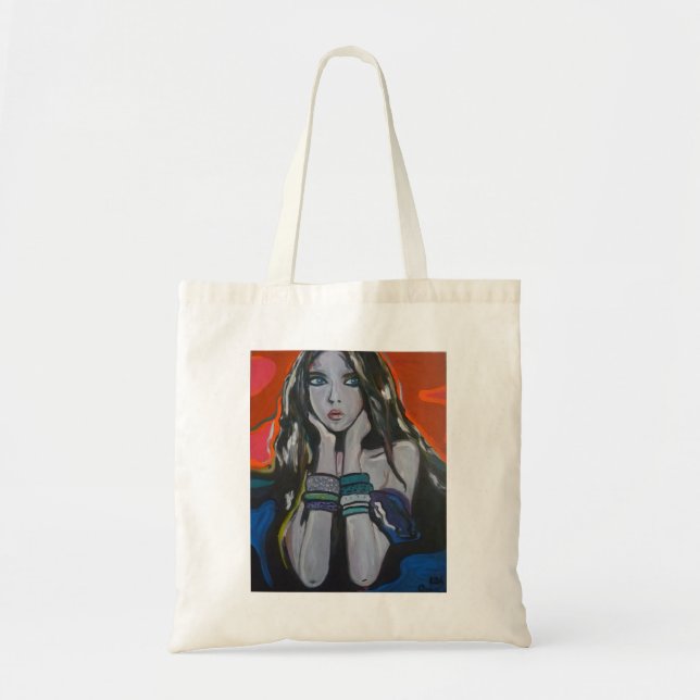 Colorful Summer Chic: Tote Bag by IZAartStudio (Front)