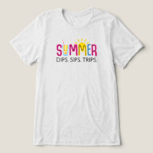 Colorful Summer Dips Sips Trips with Drink and Sun