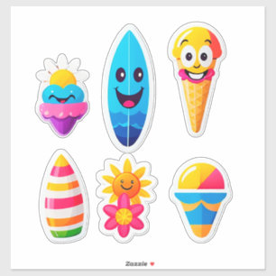 Colorful Summer Emoji Sticker