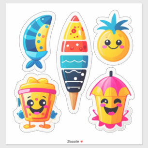 Colorful Summer Emoji Sticker