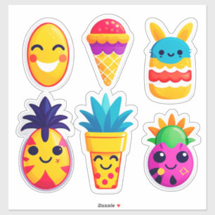 Colorful Summer Emoji Sticker