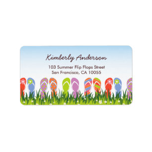 Colorful Summer Flip Flops Fun In The Sun Garden Label