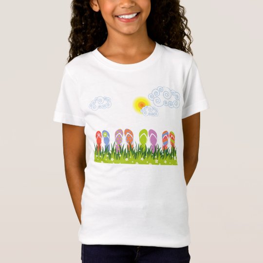 Colorful Summer Flip Flops Fun In The Sun Garden T-Shirt