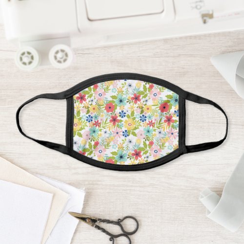 Colorful Summer Floral Pattern Face Mask