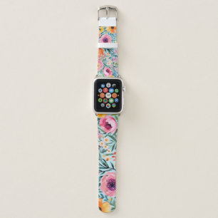 colorful summer flower design apple watch band
