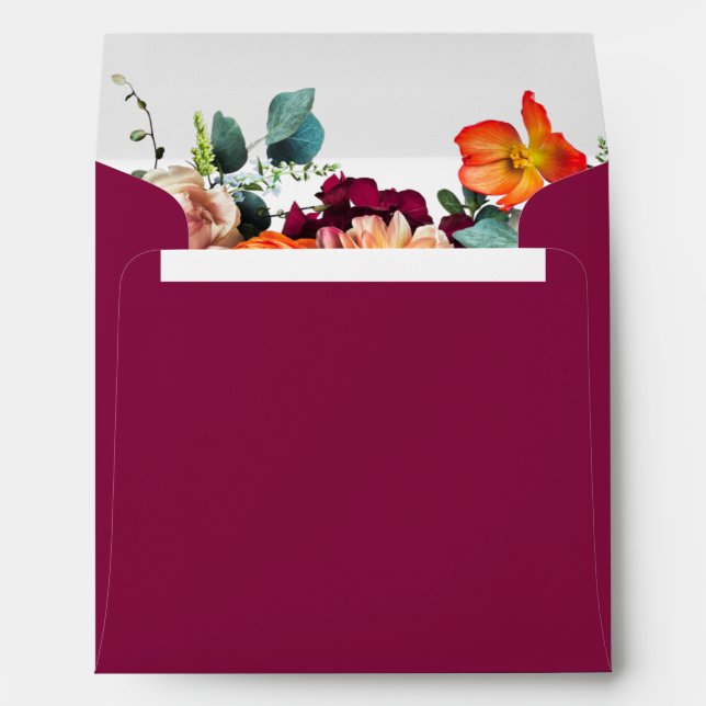 Colorful Summer Flowers Envelope (Back (Bottom))