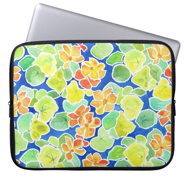 Colorful Summer Flowers Laptop Sleeve (Front)