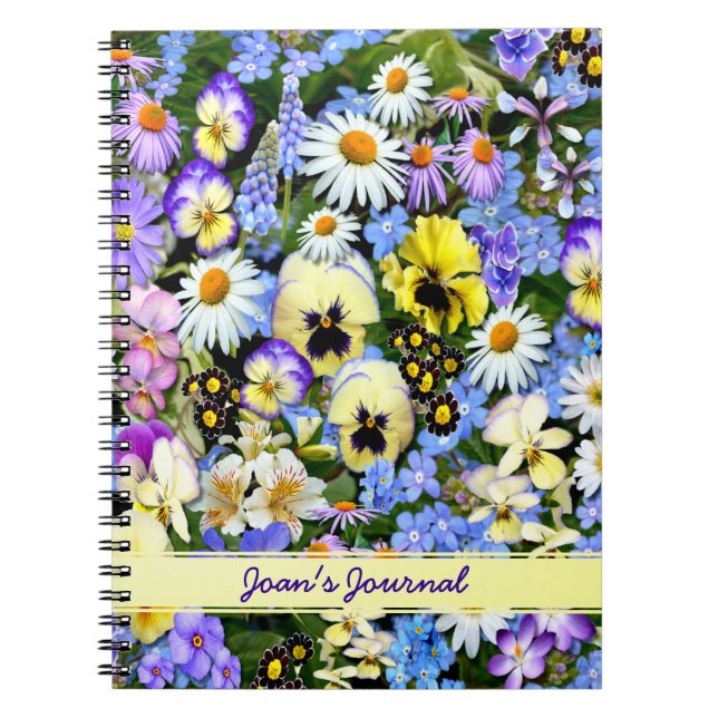 Colorful Summer Flowers Notebook (Front)