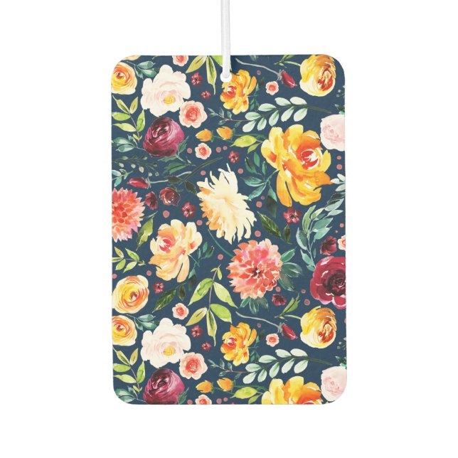 Colorful summer flowers pattern air freshener (Front)