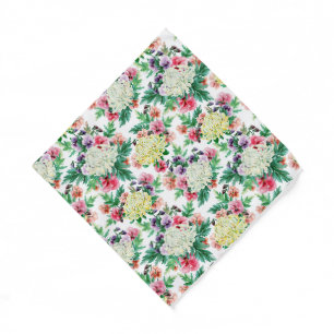 Colorful summer flowers pattern bandana