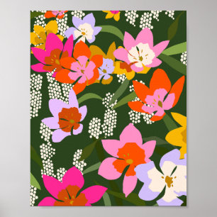 Colorful Summer Flowers Poster