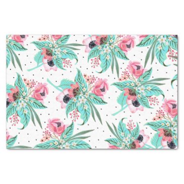 Colorful Summer Flowers Tissue Paper