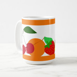 Colorful summer fresh fruit coffee mug
