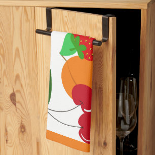 Colorful summer fresh fruit kitchen towel
