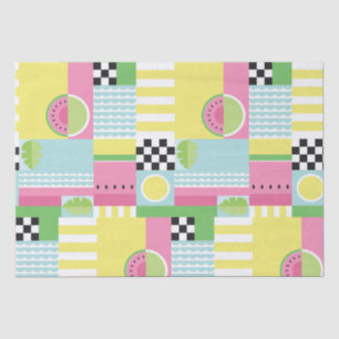 Colorful summer fruit mosaic pattern  tissue paper