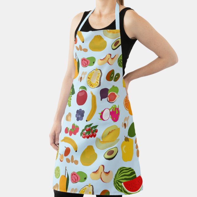 Colorful Summer Fruit Pattern Apron (Insitu)