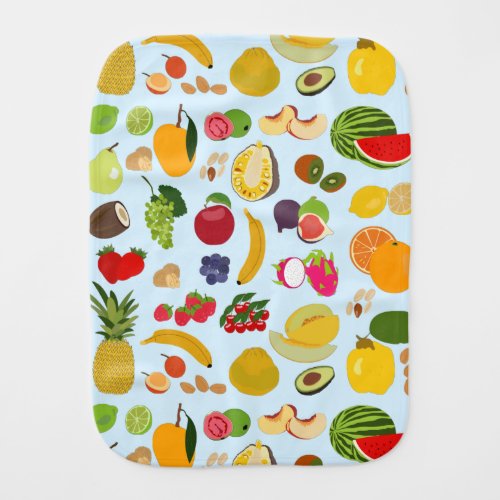 Colorful Summer Fruit Pattern Baby Burp Cloth