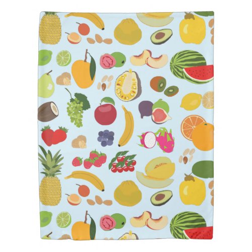 Colorful Summer Fruit Pattern Duvet Cover