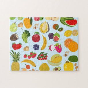 Colorful Summer Fruit Pattern Jigsaw Puzzle