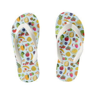 Colorful Summer Fruit Pattern Kid's Flip Flops